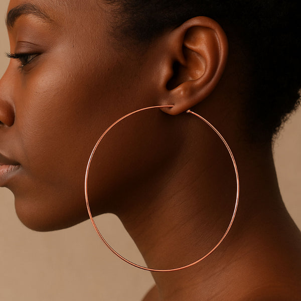 Rose Gold Filled Large Hoop Earrings