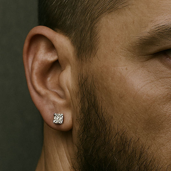 Square Cubic Zirconia Earring for Men