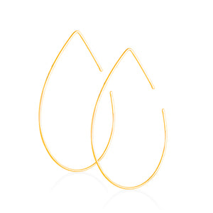 Teardrop hoops in Gold Filled - Open Teardrop Hoop earrings