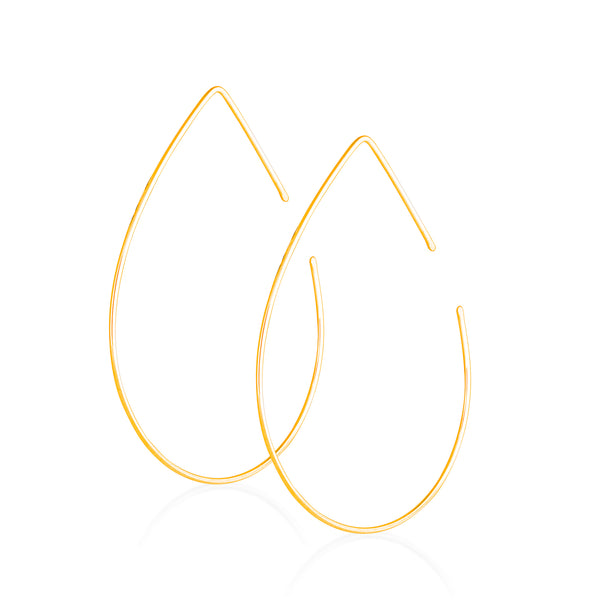Teardrop hoops in Gold Filled - Open Teardrop Hoop earrings