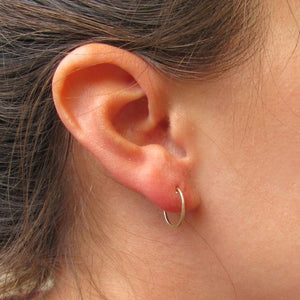 12mm Gold Filled Hoop earrings - Delicate hoops 12mm