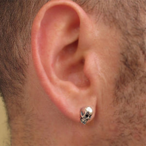 Sterling Silver Skull Stud Earring