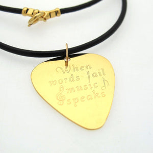 Guitar Pick Necklace - Gift For Musician