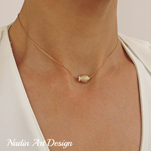Goldfish Choker Necklace - Summery Jewelry
