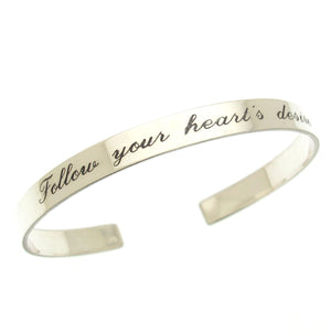 Follow Your Heart Engraved Bracelet 