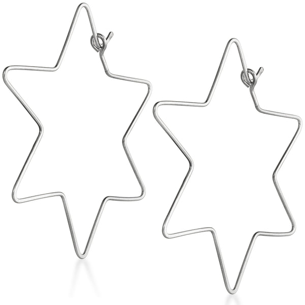 Magen David Hoop Earrings for Women - Jewish Earrings - Jewish Star Earrings 