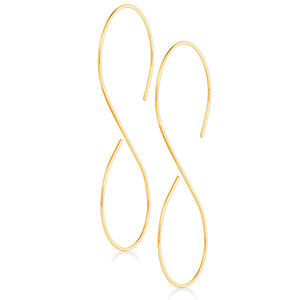 Infinity Gold Hoops - Infinity Hoop Earrings in Yellow - 