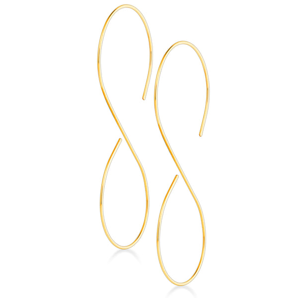 Infinity Gold Hoops - Infinity Hoop Earrings in Yellow - 