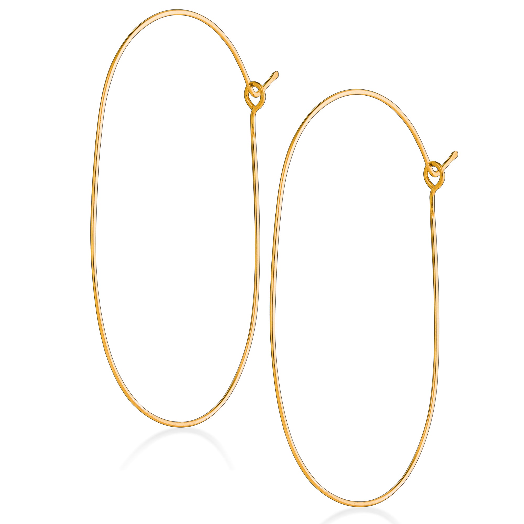 Oval Hoops - Gold Oval Hoop Earrings - Geometric Earrings