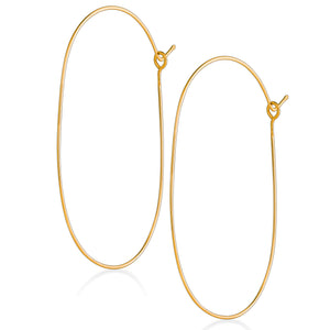 Oval Hoops - Gold Oval Hoop Earrings - Geometric Earrings
