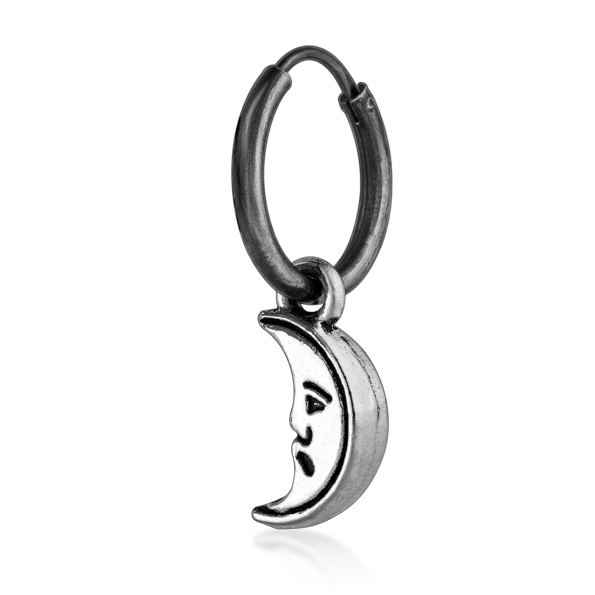 crescent moon earring for men - mens earrnigs