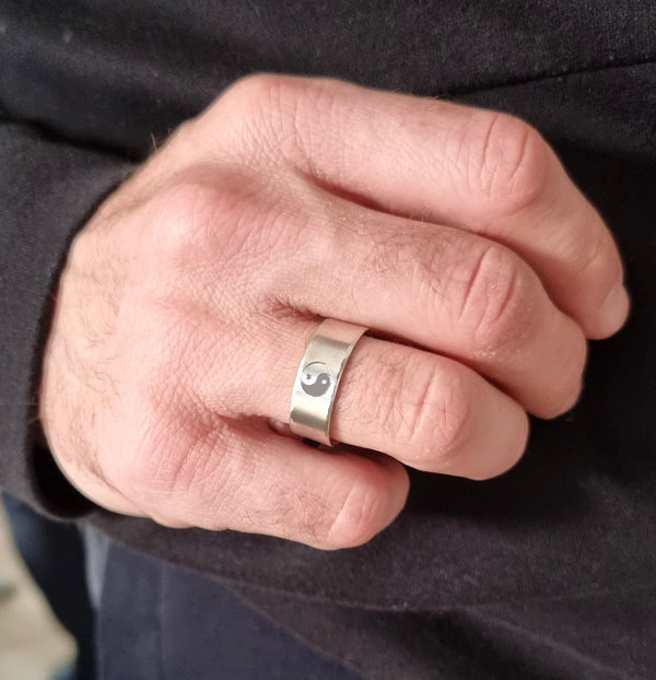 Yin Yang Ring for Men - S925 band