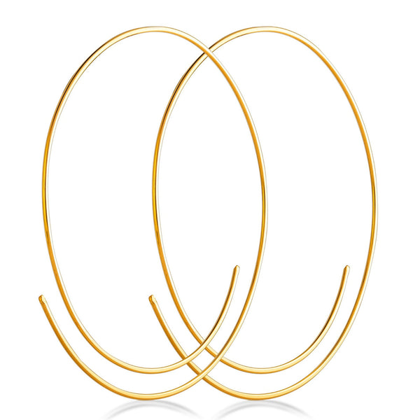 Gold Hoop Earrings, Swirl Hoops in gold Filled, Elegant Hoops for women