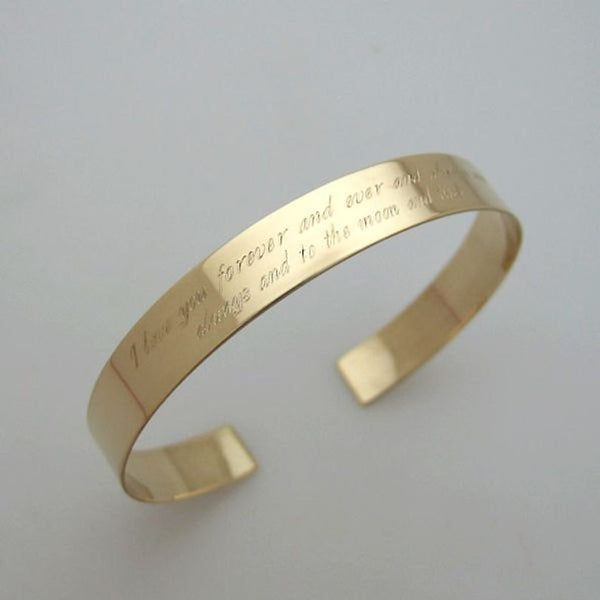 Hebrew Cuff Bracelet - Jewish Gift