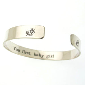 Silver rose bracelet - Mother daughter bracelet