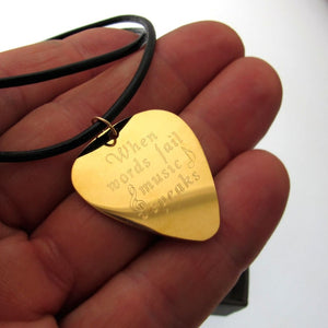 Guitar Pick Necklace - Gift For Musician