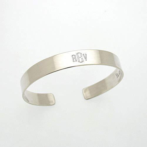  Mother son bracelet - Sterling Silver Cuff bracelet - secret message engraved