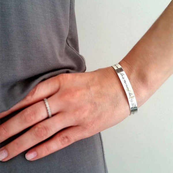 ID initials hidden message bracelet