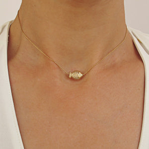 gold fish pendant necklace