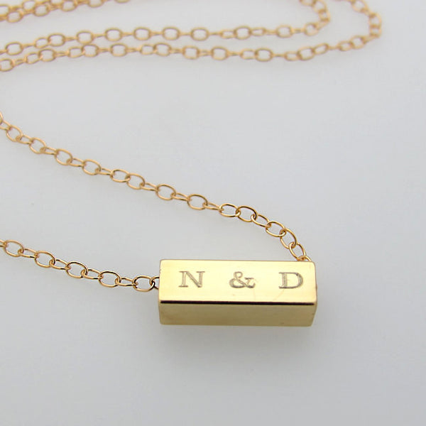 small 4 sides pendant necklace