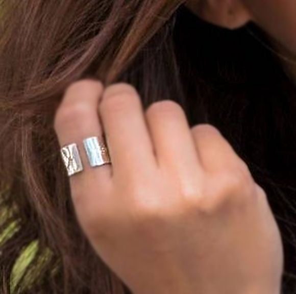 Custom text ring - Personalized Sterling Silver Ring