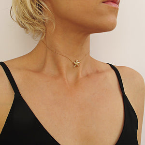 Gold Seastar Choker Necklace