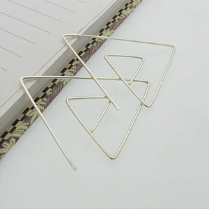 Spiral Triangle Earrings