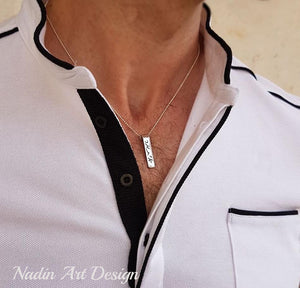 Tag necklace for men