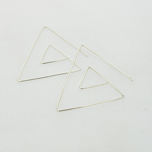 Spiral Triangle Earrings
