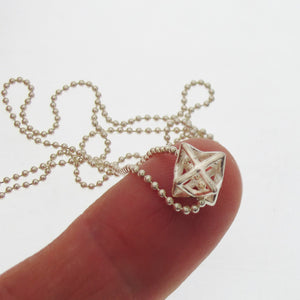 Sterling Silver 3d Star of David Pendant Necklace