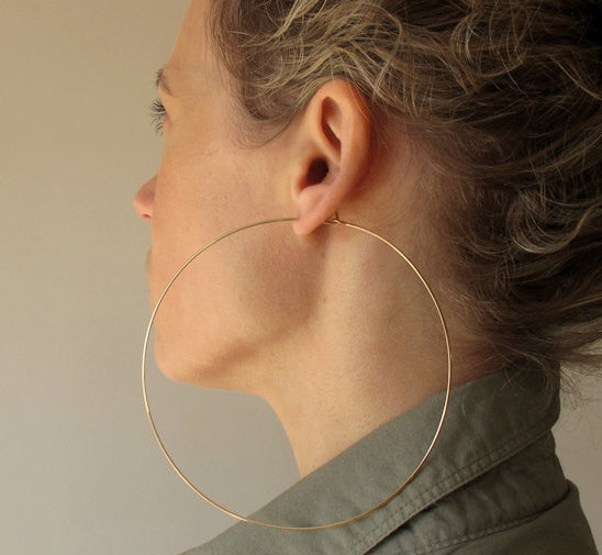 xxl gold hoops four inched