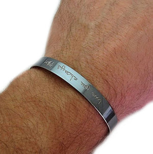 Black Custom bracelet for men - Handwringer cuff bracelet for men - Oxidized Sterling Silver cuff for men