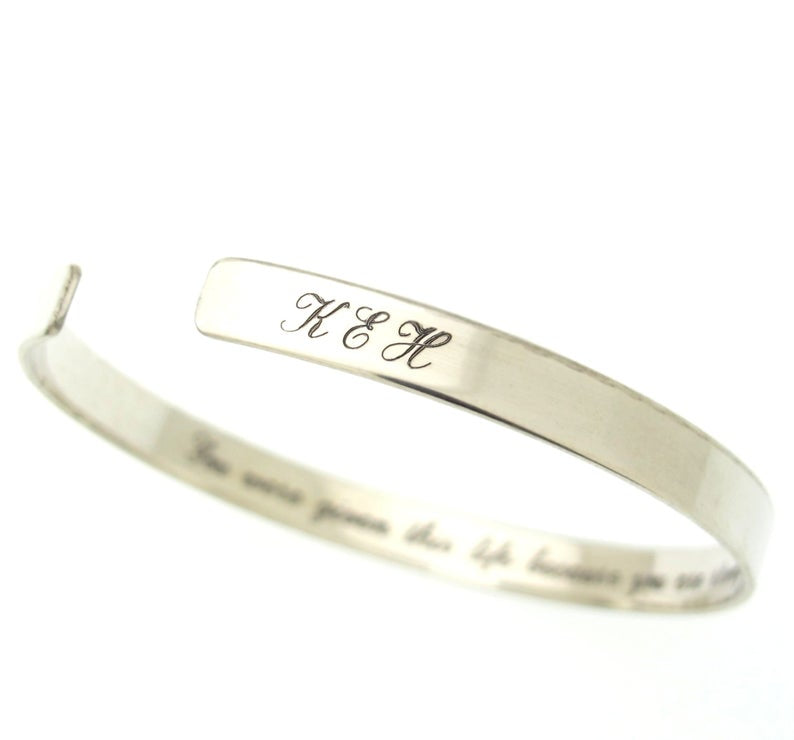  Initials Cuff bracelet for mom