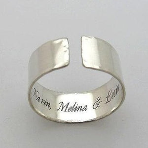 Kid Names Engraving ring - Inside Engraved Secret Ring