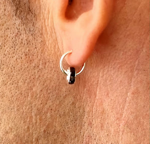 Drop Dangle Onyx stone earring Men