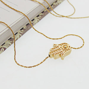 Hamsa Choker Necklace - Fatima hand necklace gold