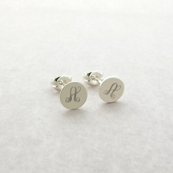 monogram stud earrings
