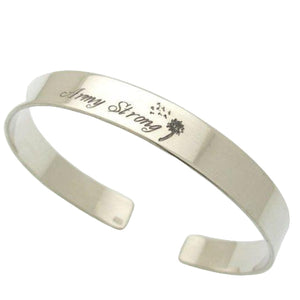 Army daughter silver bracelet