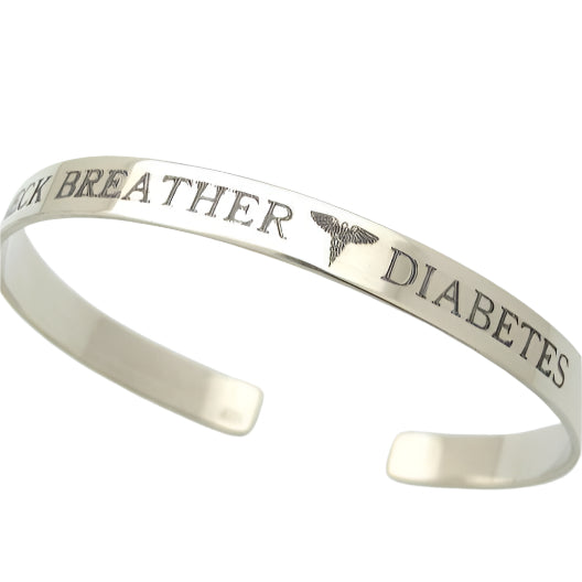 Custom Caduceus Bracelet - Sterling Silver Cuff bracelet