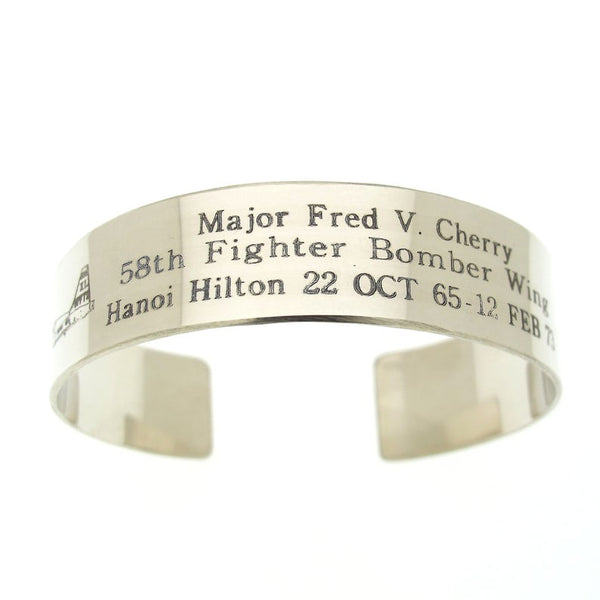 wide silver cuff Eternal Memory Bracelet