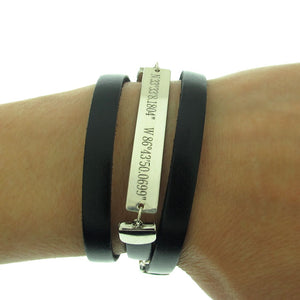 Custom Leather Wrap Bracelet