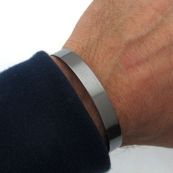 Arabic Bracelet - Black Cuff Bracelet