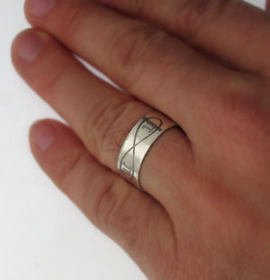 Infinity Personalized Sterling Silver Ring
