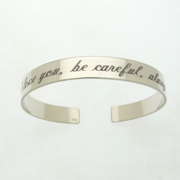 Personalized Silver Bracelet for Men - Boyfriend Gift