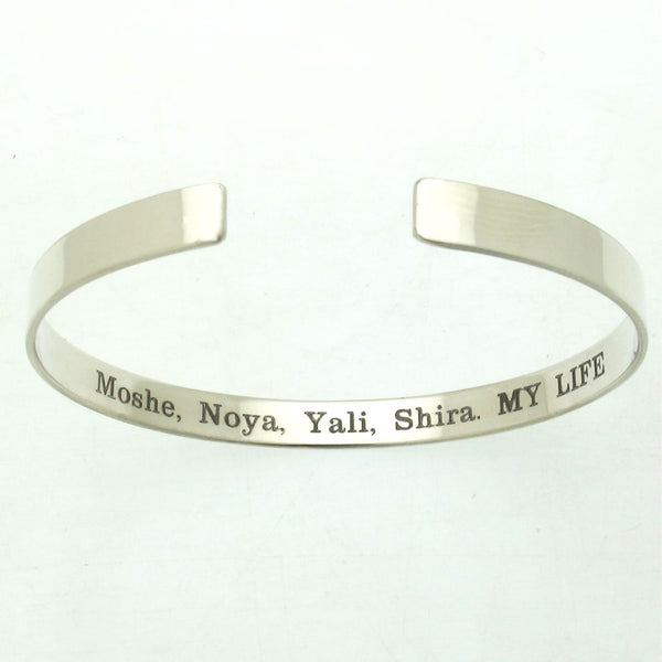 Women's Birthday Gift - Custom Sterling Silver Bracelet