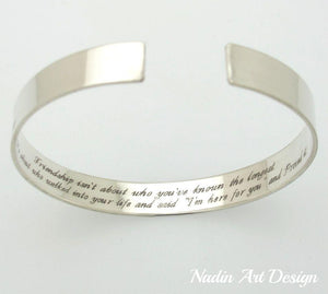Friendship bracelet - Silver Personalized Bracelet