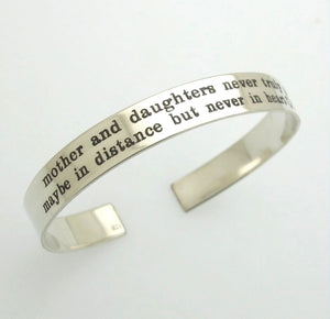 Engraved Cuff Bracelet, Sterling Silver Bracelet, Birthday Gift