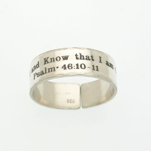 Psalm Ring - Custom hebrew ring
