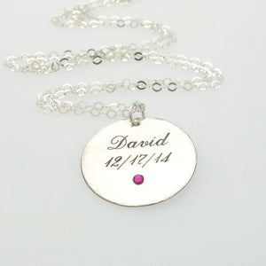 Name Birthstone Necklace