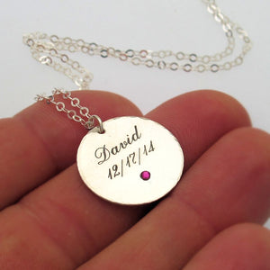 Name Birthstone Necklace
